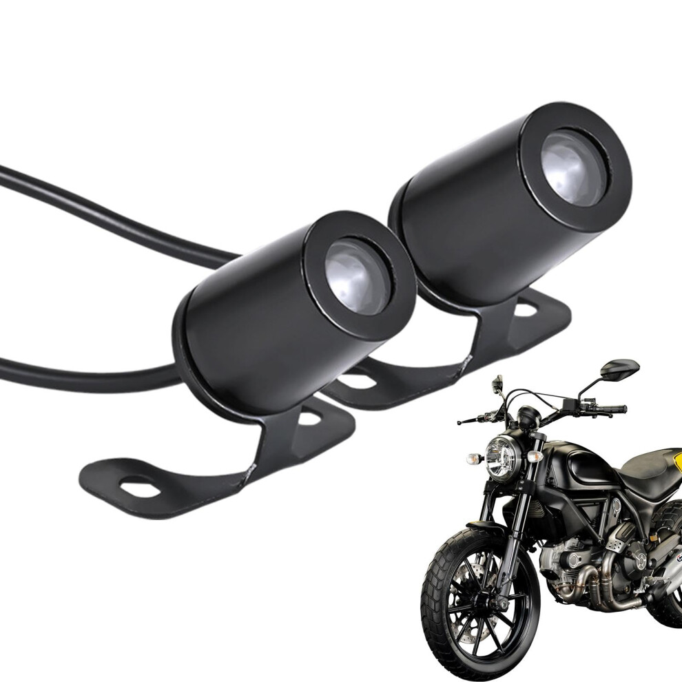 Motorcycle Projector Lights With Angel Wings Projection, Waterproof Decorative Headlight Lamp Blue 9119770993113