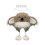 Chapeau de chiot en fourrure douce, couvre-chef blanc pour-brun 4