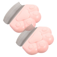 Pet Grooming Comb 6Piece Cat and Dog Brush Set for Shedding Density Curved Deshedding Tool Massage for Indoor Use