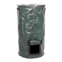 Compost Bin with Easy Access Lid for Kitchen and Garden Waste, Green PE Bag 45x80CM