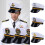 Chapeau polyvalent à la mode, uniforme-bouclier de navire doré 3