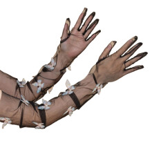 Gants de fête dansants transparents, gants de bras de-Gris