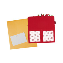 Christmas Greeting Card with Envelope Handmade Flower Box Paper