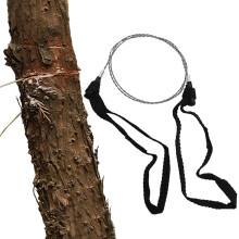 Cable Saw 22.83Inch Stainless Steel Wire Saw For Trees, Foldable Camping Survival Tool For Backpacking And Outdoors