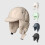 Cache-oreilles coupe-vent pour-Chapeau simple blanc cassé 3