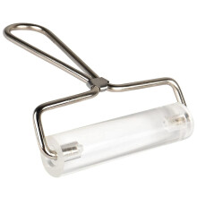 Doorzichtige acryl kleiroller met comfortabele antiaanbaklaag, geschikt voor polymeerklei en beeldhouwwerken.