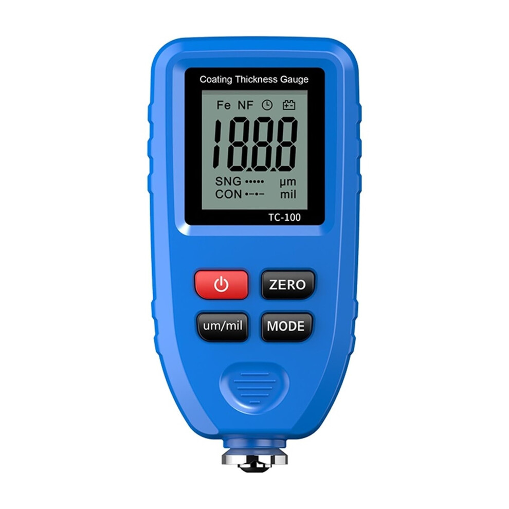 Thickness Gauge Tc100 Blue 01300Um Fe/Nfe Car Paint Tester 9365049294423