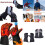 Gants chauffants électriques, coupe-vent, pour activités-Gris 3