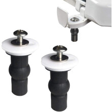 Top Fix -saranalliset WC-istuimen kiinnikkeet, kumipäällysteiset pultit yleiskäyttöisiin WC-istuinten kiinnityksiin, helppo asentaa