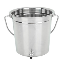 Hygienic Enema Bucket System for Home Therapy, Sterilizable Medical Grade Silicone Hose Kit, Reusable Stainless Steel Enema Bucket for Improves Gut He