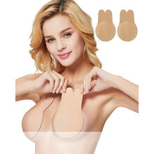 Push Up Lift Bra for Women, Strapless Reusable Adhesive Nipple Cover with Light & Breathable Silicone, Invisible Bra for Backless Clothing, Medical