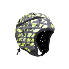 Soft Rugby Helmet Football Head Protection, Size Adjustable, Color 6, Lightweight EVA Padding