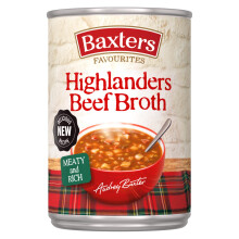Baxters Favourites Highlanders Beef Broth, Ready-to-Eat Tinned Soup, 400 g (Pack of 6 Tins)