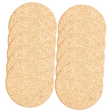 10Pcs Round Cork Plant Coasters Non Slip Water Absorbent Mats Protect Floors Indoor Outdoor