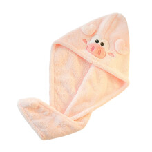Cartoon Quick Dry Microfiber Hair Towel Caps for Women,-Pink