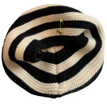 Béret chapeau mode tricoté chapeau d'hiver chaud chapeaux-Noir