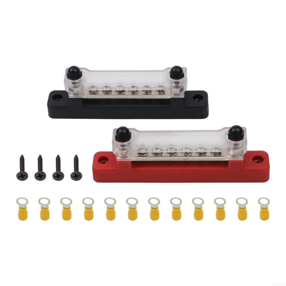 M6 Bus Bar Power Distribution Block 150A Nickel Plated Brass For Rv Boat Truck Current 9365049297202