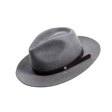 Chapeaux de cowboy Vintage Homburg, chapeau de Porkpie-Gris