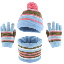 Chapeau écharpe pour enfants, pour le cyclisme et la-Bleu clair
