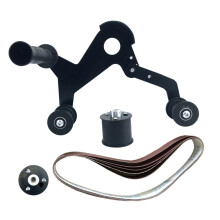 Cordless Belt Sander Polishing Attachment With QuickChange Belt For Stainless Tubes, WearResist Polymer Guide Wheel