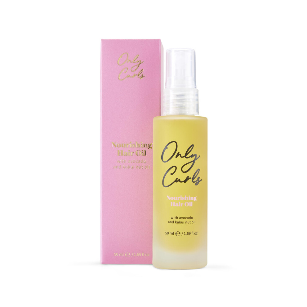 Only Curls Nourishing Hair Oil 50Ml ? Lightweight, Frizz-Control Oil For Hydrated, Shiny, And Healthy Curls ? Vegan & Cruelty-Free