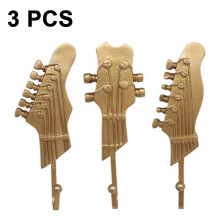 Ganci da parete con design creativo a forma di chitarra, resistenti per ganci multifunzione, in metallo e resina resistenti alla corrosione, facili
