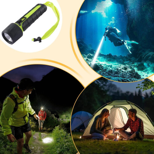 Diving Flashlight Waterproof Night Dive, Snorkeling And Scuba Light For Camping, MultiPurpose Diving Accessory 2