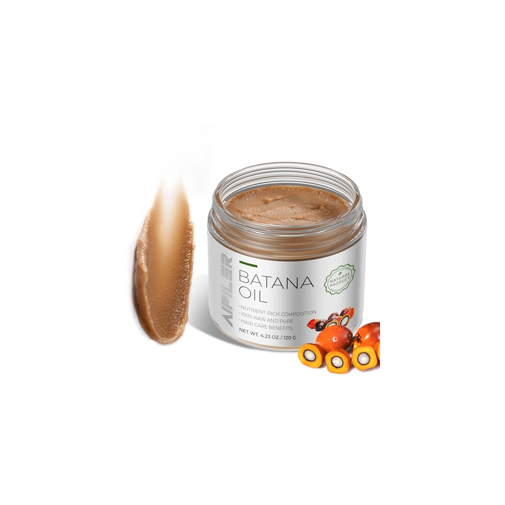 Aipiler Men's Raw Batana Oil For Hair Growth: 100% Pure - Dr. Sebi Batana Oil From Honduras Unrefined Promotes Hair Thickness For & Wo 120 G