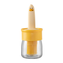 Silicone Basting Brush Heatproof Bristles Ergonomic Handle for Cooking Baking Yellow