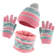Gants tricotés, écharpe, chapeau, couvre-chef pour-roseA
