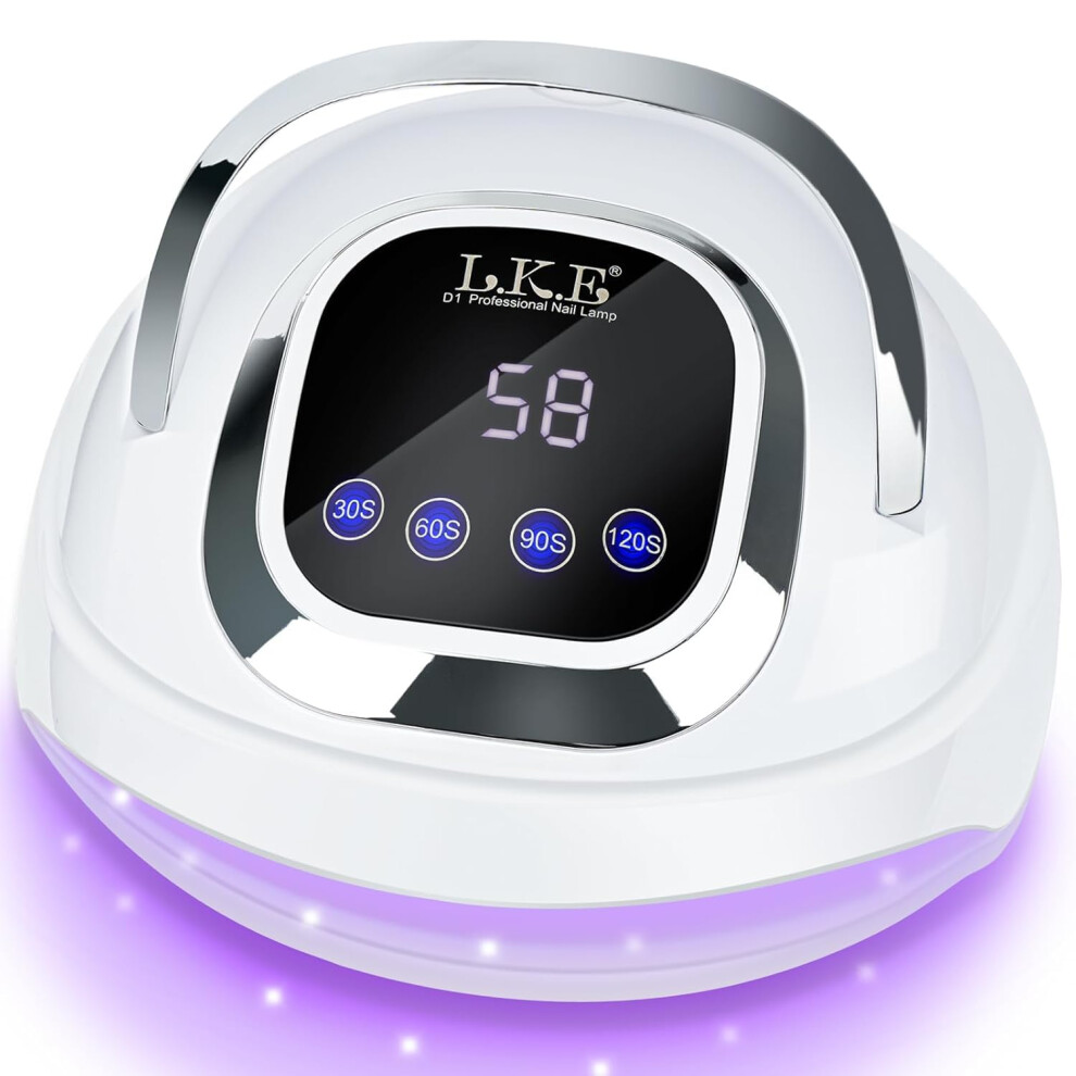 Lke Uv Nail Lamp, 268W Uv Lamps For Gel Nails With 4 Timer Setting/Large Lcd Touch Screen Fast Curing Lamp Nail Dryer For Toenail Home Salon