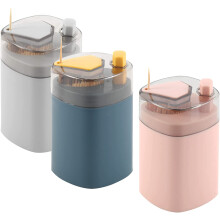 Tandenstokerdispenser set, hoogwaardige, automatische pop-up tandenstokerhouders van veilig plastic, hygiënisch en gezond voor kantoor, thuis en