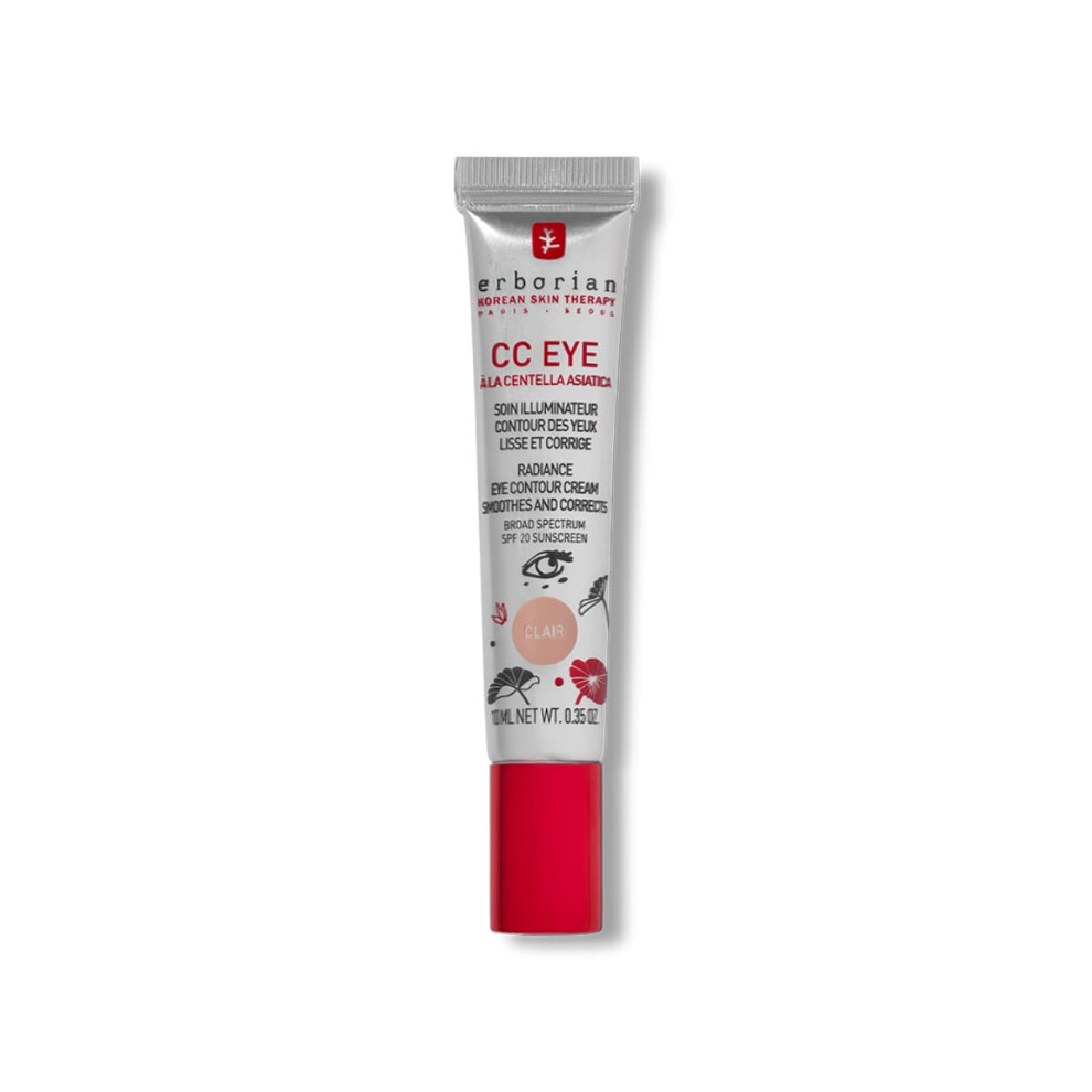 Erborian Cream - Cc Eye With Centella Asiatica - Illuminating, Moisturizing And Correcting Tinted Eye Clair/Fair Shade Spf 20 - Smoothes And