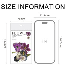 Blumenkunst, Naturblumenaufkleber für vielseitige Dekoration, selbstklebende Scrapbooking-Aufkleber, Notizbuch für die Kartengestaltung für