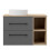 Grey Oak 800mm Bathroom Vanity with WhiteBasin Matt Wall Hung 1