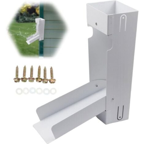 Rainwater Collector Kit, Rectangular Gutter Water Collector, Rainwater Collection System, Universal Rainwater Diverter for Gutter Downspout