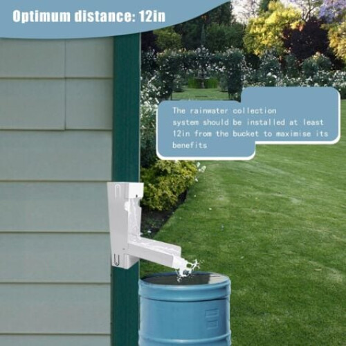 Rainwater Collector Kit, Rectangular Gutter Water Collector, Rainwater Collection System, Universal Rainwater Diverter for Gutter Downspout 1