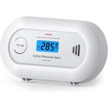Carbon Monoxide Alarm for Home, CO Alarm with 10-Year Sealed Battery, Battery Powered Carbon Monoxide Detector with LCD Display, EN 50291 Standard