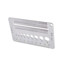 Crack Width Gauge Stainless Steel Concrete Crack Gauge, CorrosionResistant Precision Ruler, Compact Fracture Tester