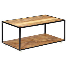 vidaXL Coffee Table 90cm Solid Reclaimed Wood Living Room Tea Telephone Stand