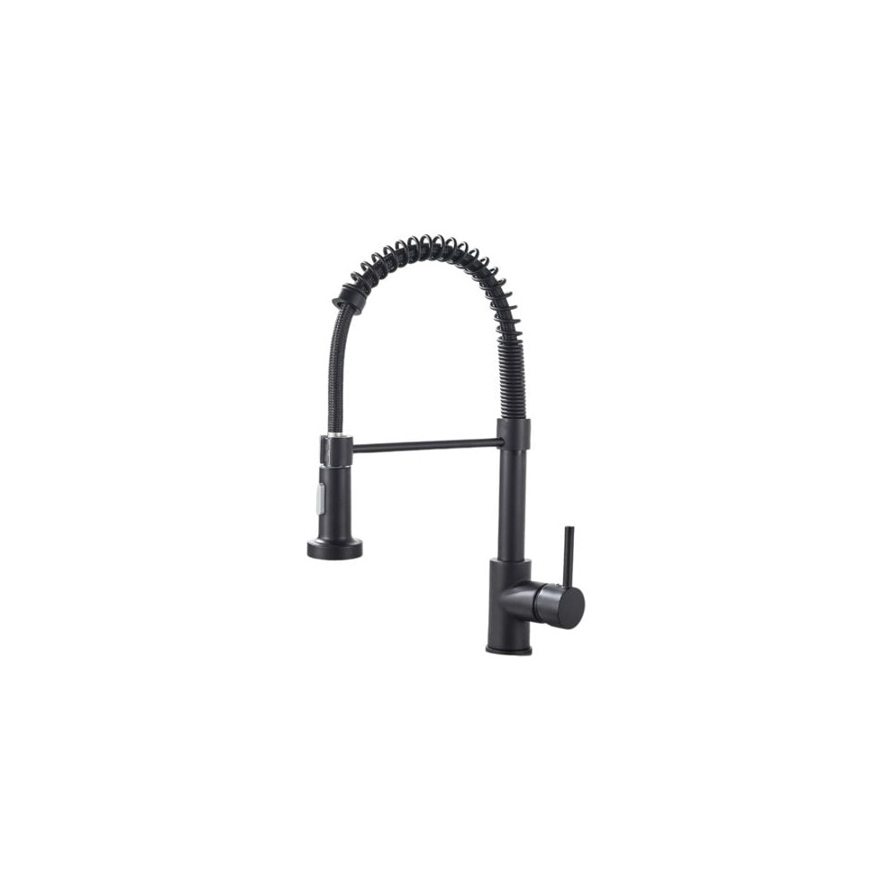 Black Kitchen Faucet 360 Swivel Kitchen Mixer Tap High Arc Sink Faucet Pull Down Sprayer 2 Spray Modes Brass 6974139610017