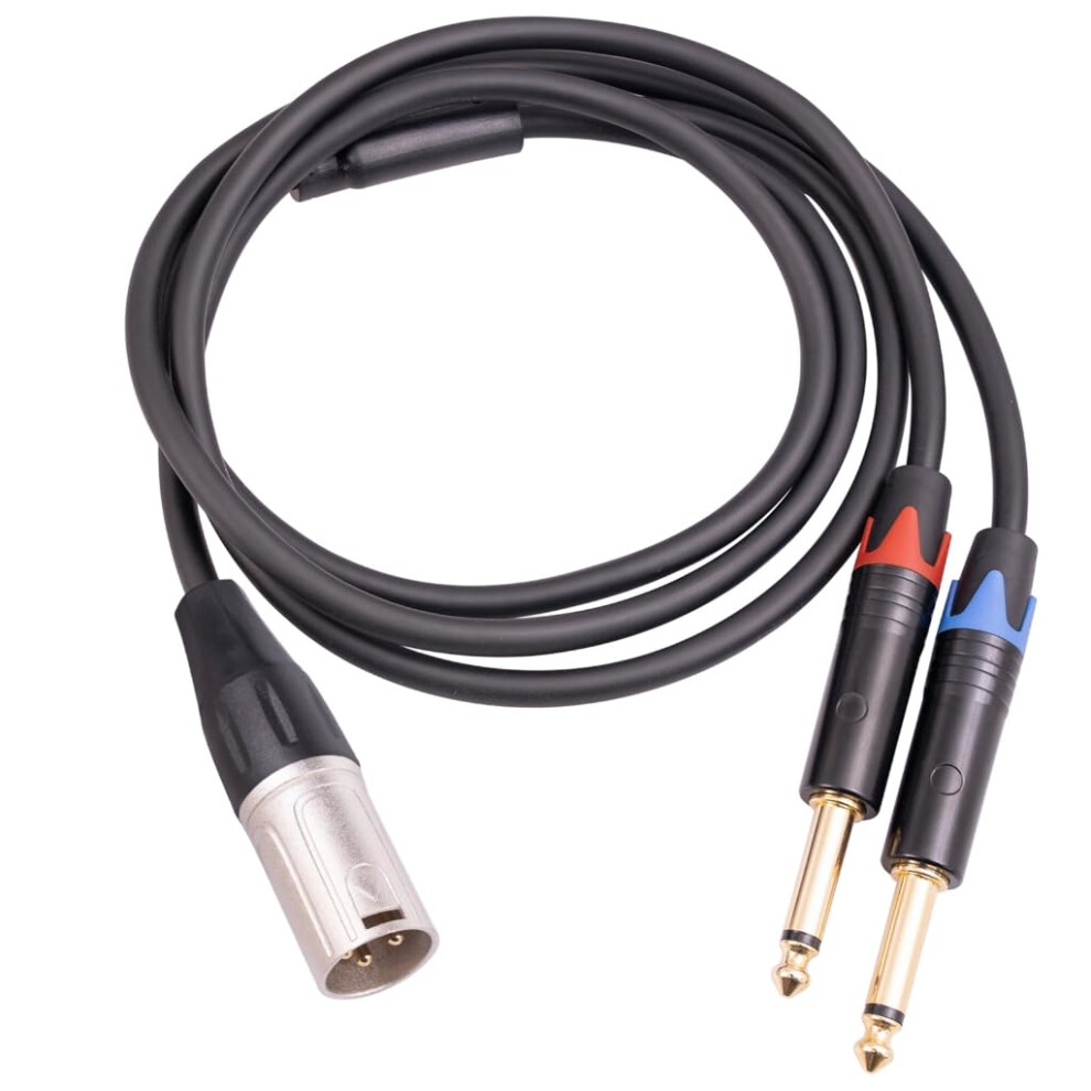 Cable Adapter Splitter 13Pin Male To 2X 6.35Mm Male Plug Converter Cord 1M Dual 6.35Mm Output 9365049299701