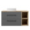 Grey Oak 1000mm Bathroom Vanity with WhiteBasin Matt Wall Hung 1