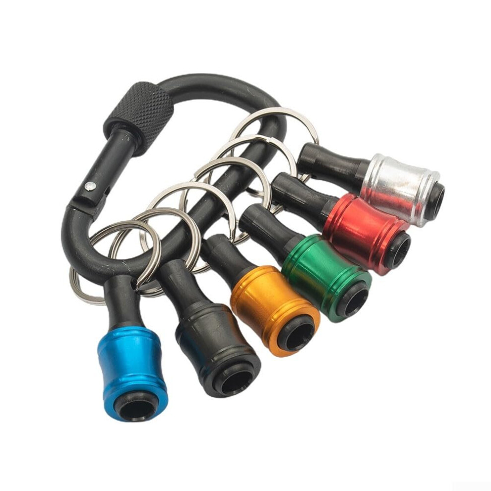 Hex Shank Screwdriver Bit Holder 6Piece Set With Keychain Attachment 1/4Inch Hex Shank Compatible 9365049299084