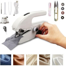 Handheld Sewing Machine, Mini Portable Electric Sewing Machine Hand Held Stitching Machine, Fast Stitch Suitable for Fabrics, Clothes, DIY Home Travel