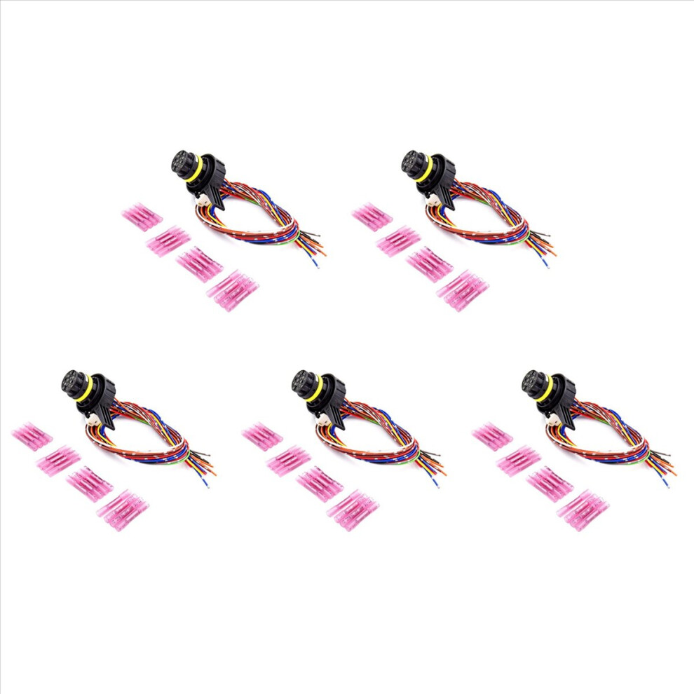 5X External Harness Repair Kit Pigtail Wiring Plug In Connector For 6R80 6L80 6L90 350-0168 4853239028002