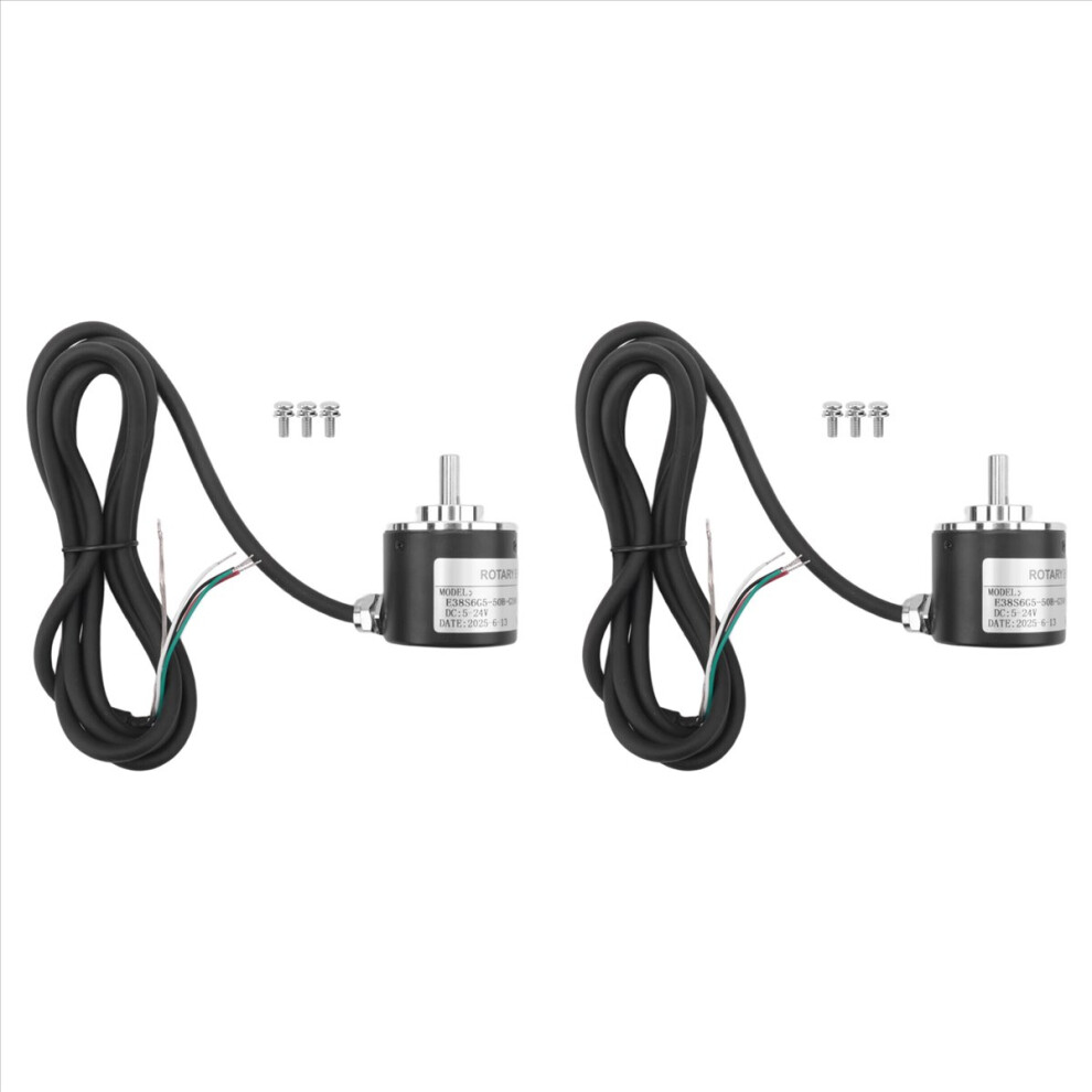 2X Rotary Incremental Encoder 38S6g5-B-G24n Ab 2-Phase Connection 50P/R 5-24V Solid Shaft Dc Open Collector Npn Output 4853239014685
