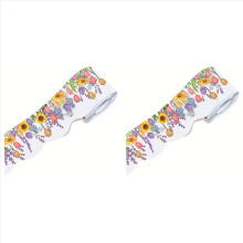 2 Roll Bulletin Board Border Floral Bulletin Border Tulip Flower Trim Border for School Classroom Blackboard Chalkboard