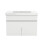 White 600mm Bathroom Vanity Unit with White Thick Basin Matt 2 Doors 5