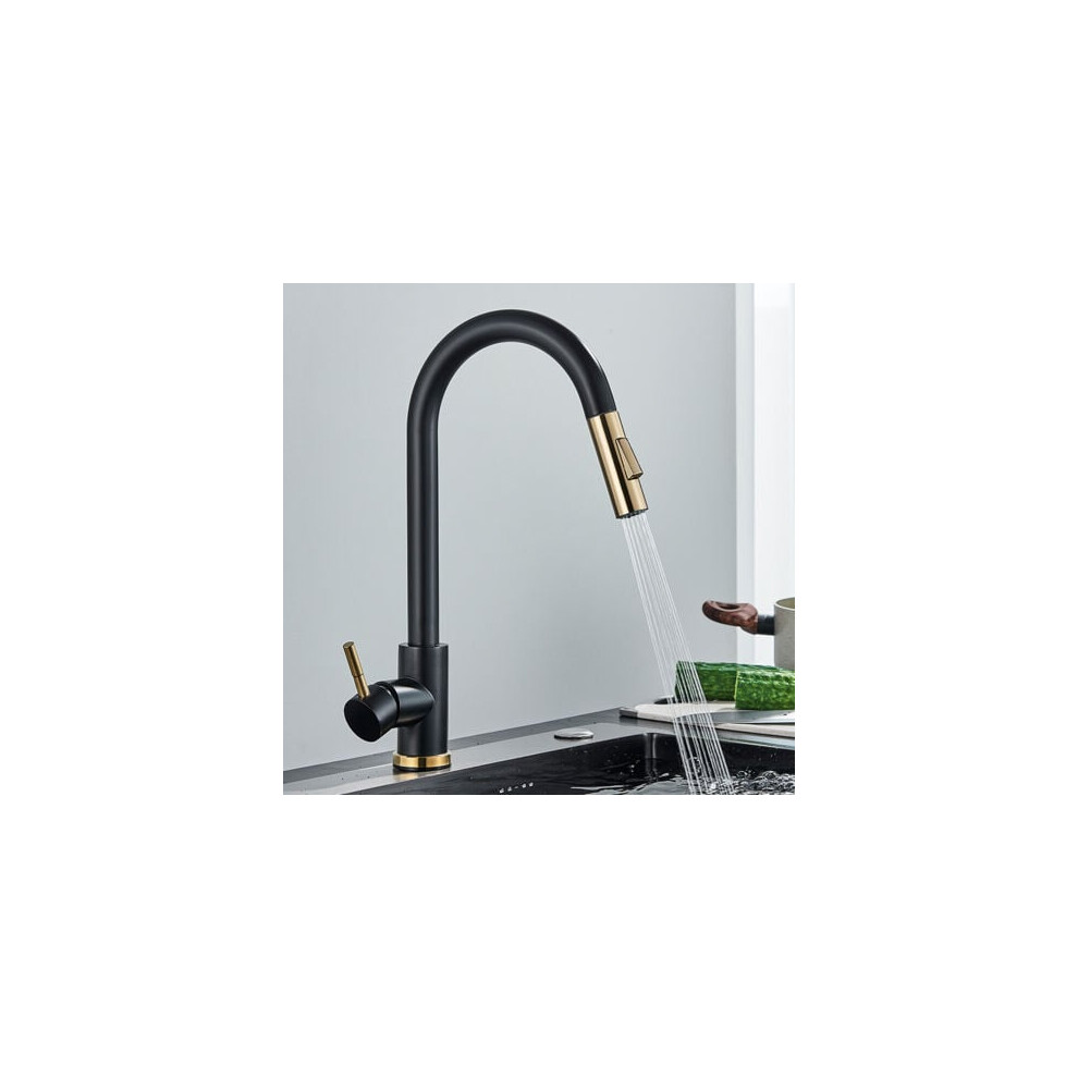 Kitchen Faucet, 360 Rotatable Kitchen Mixer Tap, Black Kitchen Mixer Tap With 2 Modes, High Pressure Kitchen Faucets, Kitchen Mixer Tap With Spray 6974139608410